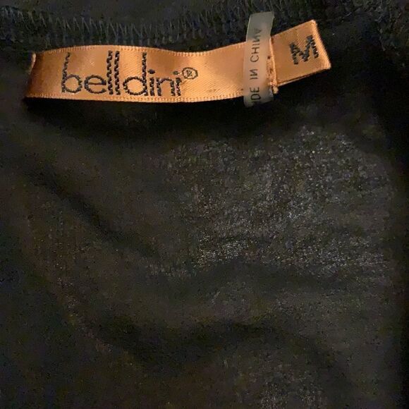 Bellini black blouse with gem accents . Sheer top. Length 28” Size M - Picture 8 of 8